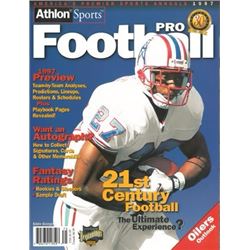 Eddie George Unsigned Houston Oilers Athlon Sports 1997 NFL Pro Football Preview Magazine