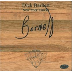 Dick Barnett Signed New York Knicks Floor Board 6X6