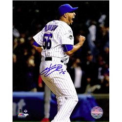 Hector Rondon Signed Chicago Cubs 2015 Playoffs Fist Pump Close Up 8X10 Photo
