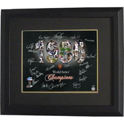 Mookie Wilson Signed New York Mets 16X20 Photo Custom Framed (Black) 1986 World Series Champions 21 