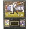 Image 1 : Vince Young Titans Unsigned 8X10 Photo And 2 Card Plaque