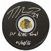 Image 1 : Phillip Danault Signed Chicago Blackhawks Logo Hockey Puck W/1St NHL Goal 01-08-16