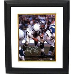 Jim Otto Signed Oakland Raiders 16X20 Photo Custom Framed HOF 1980- PSA DNA Hologram