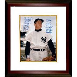 Johnny Blanchard Signed New York Yankees Color 16X20 Photo Custom Framed Mickey Mantle Teammates W/ 