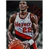 Image 1 : Clyde Drexler Signed Portland Trail Blazers 16X20 Photo HOF 04 (Foul Shot Spotlight)