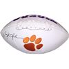 Image 1 : Dwight Clark Signed Clemson Tigers White Panel Logo Football