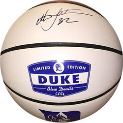 Christian Laettner Signed Duke Blue Devils Rawlings Logo NCAA Full Size Basketball #32- JSA Hologram