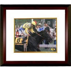Easy Goer Signed Preakness Stakes At Pimlico Horse Racing 8X10 Photo Custom Framed Pat Day & Pat Val