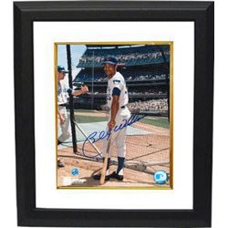 Billy Williams Signed Chicago Cubs 8X10 Photo Custom Framed (At Batting Cage)
