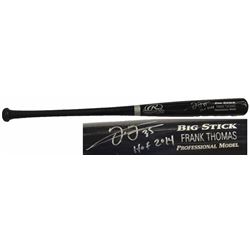 Frank Thomas Signed Rawlings Name-Engraved Black Big Stick Bat W/HOF 2014