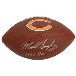 Mike Singletary Signed Chicago Bears NFL Logo Football W/HOF 98