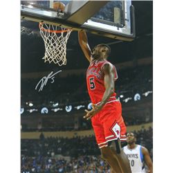 Bobby Portis Signed Bulls Action Dunk 16X20 Photo