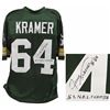 Image 1 : Jerry Kramer Signed Green Throwback Custom Football Jersey W/5X NFL Champs
