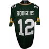 Image 1 : Aaron Rodgers Green Bay Packers Unsigned Green Prostyle Jersey XL