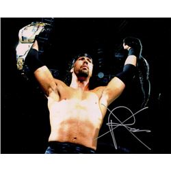 X-Pac Signed WWE Wrestling Holding Belts 8X10 Photo