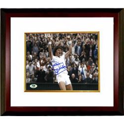 Jimmy Connors Signed Tennis 8X10 Photo Custom Framed (Arms Up Celebration)