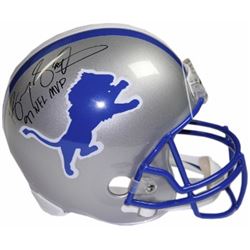 Barry Sanders Signed Detroit Lions Full Size Replica TB Helmet 97 NFL MVP- Steiner Hologram