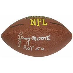 Lenny Moore Signed Wilson Touchdown Full Size NFL Football W/ROY 56