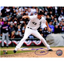 Chris Sale Signed White Sox Pitching Action 8X10 Photo