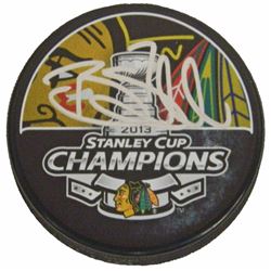 Brent Seabrook Signed Blackhawks 2013 Stanley Cup Champs Logo Hockey Puck