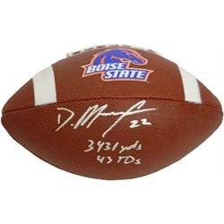 Doug Martin Signed Boise State Broncos Brown Logo Football Dual 3431 Yds & 43 Tds