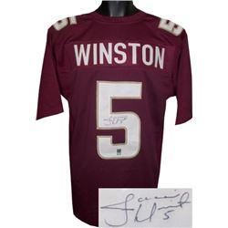 Jameis Winston Signed Florida State Seminoles Garnet Custom Jersey- Winston Hologram (Heisman)