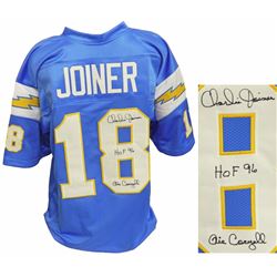 Charlie Joiner Signed Powder Blue Throwback Custom Football Jersey W/Air Coryell, HOF 96