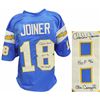 Image 1 : Charlie Joiner Signed Powder Blue Throwback Custom Football Jersey W/Air Coryell, HOF 96