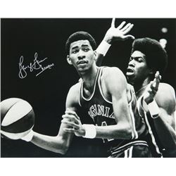 George Gervin Signed Virginia Squires Action 16X20 Photo W/Iceman