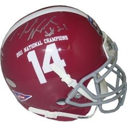 Dre Kirkpatrick Signed Alabama Crimson Tide Authentic Schutt Mini Helmet 2011 National Champs #14 Lo