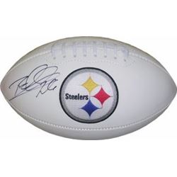 Rod Woodson Signed Pittsburgh Steelers Logo Football (Left Side Sig)