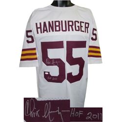 Chris Hanburger Signed Washington Redskins TB White Prostyle Jersey HOF 2011- JSA Hologram