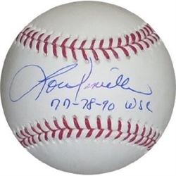 Lou Piniella Signed Official Major League Baseball 77-78-90 WSC