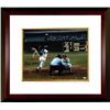 Image 1 : Hank Aaron Signed Atlanta Braves 16X20 Photo Custom Framed (Color Swing Vs Astros)- Steiner Hologram