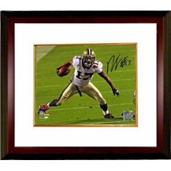 Robert Meachem Signed New Orleans Saints 8X10 Photo (Super Bowl XLIV) Custom Framed- Meachem Hologra