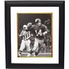 Image 1 : Y.A. Tittle Signed New York Giants B&W Passing Vertical 16X20 Photo HOF 71 Custom Framed