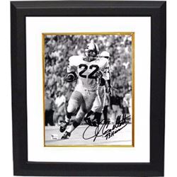 John Cappelletti Signed Penn State Nittany Lions Vintage B&W 8X10 Photo Custom Framed 73 Heisman