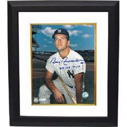 Bobby Richardson Signed New York Yankees Color 8X10 Photo 60 WS MVP Custom Framed (On Knee)