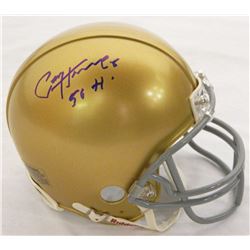 Paul Hornung Signed Notre Dame Riddell Mini Helmet W/56H