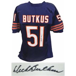 Dick Butkus Signed Navy Custom Football Jersey