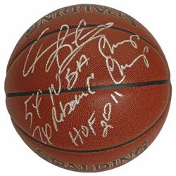 Dennis Rodman Signed Spalding I/O Basketball W/3-Inscriptions