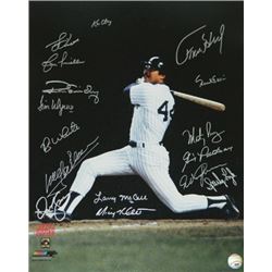Bucky Dent Signed New York Yankees 1977 World Series Champs 16X20 Photo Reggie Jackson Swing W/16 Si