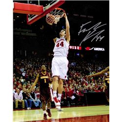 Frank Kaminsky Signed Wisconsin Badgers Two Hand Slam Dunk 8X10 Photo