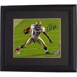 Robert Meachem Signed New Orleans Saints 8X10 Photo (Super Bowl XLIV) Custom Framed- Meachem Hologra