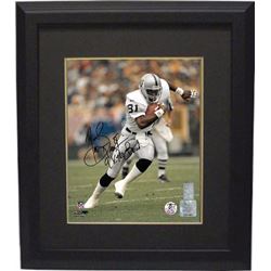 Tim Brown Signed Oakland Raiders 8X10 Photo Custom Framed 9X Pro Bowl (White Jersey)- Brown Hologram