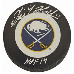 Dominik Hasek Signed Buffalo Sabres Logo Hockey Puck W/HOF'14