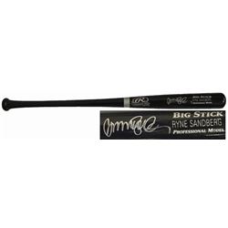 Ryne Sandberg Signed Rawlings Name-Engraved Black Big Stick Bat