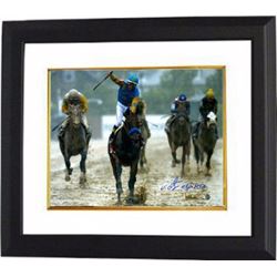 Victor Espinoza Signed 11X14 Photo Custom Framed 2015 Preakness Horse Racing Triple Crown- Steiner H