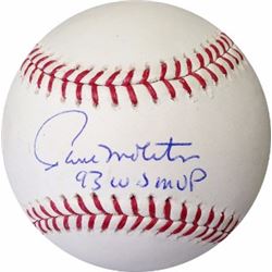 Paul Molitor Signed Official Major League Baseball 93 WS MVP (Toronto Blue Jays/ Brewers)
