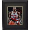 Image 1 : Clyde Drexler Signed Portland Trail Blazers 16X20 Photo Custom Framed HOF 04 (Foul Shot Spotlight)